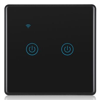 DS-101JL-2 2 Gangs WiFi + Bluetooth Dual Modus APP Stemmestyring Smart Berøringsveggbryter