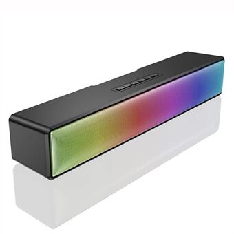 BT601 Bluetooth-høyttaler med RGB LED-lys HiFi Soundbar for smarttelefon / nettbrett / PC (CE-sertifisert)