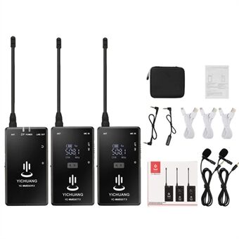 YICHUANG YC-WM500X2 3.5mm Interface Wireless Microphone [Two Transmitters and One Receiver]