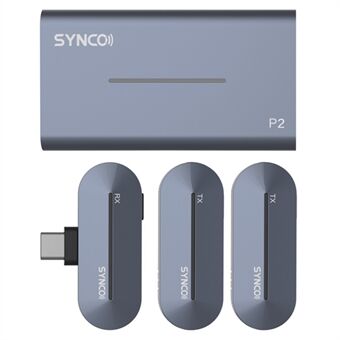 Synco P2T for Type-C Device Studio trådløst mikrofonsystem, 2 sendere + 1 mottaker