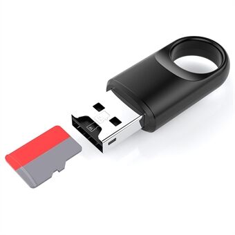 USB 2.0 TF-kortleser i mini størrelse - minnekortleseradapter for datamaskin, nettbrett og dashkamera