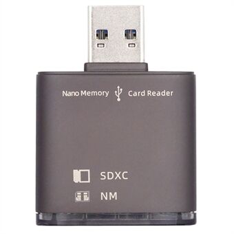 U3-061 USB 3.0 til NM Nano Memory-kort SD-kortleser og -skriver for Mate Seriemobil / kamera / bærbar datamaskin.