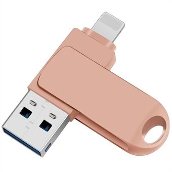 2 i 1 Kortleser 128 GB OTG USB-minne med 8Pin + USB 3.0-port U Disk for iPhone Computer PC