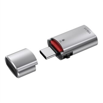 JS-72 Høyhastighets USB 3.0 Konverterer Type-C OTG Adapter med TF-kort, USB-stasjon 2-i-1 Kortleser