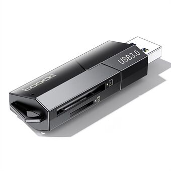 TOOCKI TQ-CS02 USB 3.0 til SD TF-kortleser Utbrettbar minnekortleseradapter for datamaskin PC bærbar PC