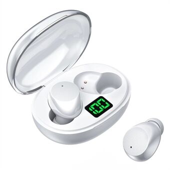 K20 TWS Bluetooth In-ear øretelefon Stereo Music Calling Touch Trådløst hodesett med digitalt display ladeveske