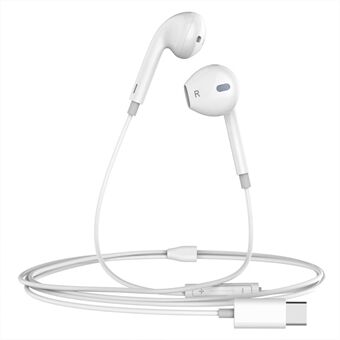 MCDODO HP-6070 MDD Type-C med ledningsearphones - Hvit