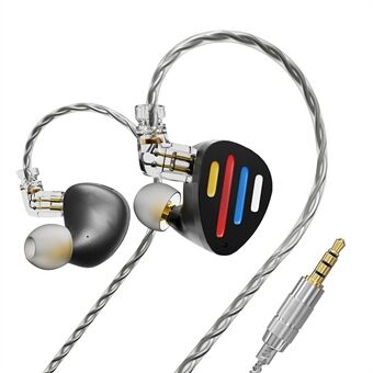 ND X12 Kablede Øretelefoner 10mm Dynamisk Driver +5BA HiFi In-Ear Hodetelefoner med Avtakbar Kabel, Ingen Mikrofon