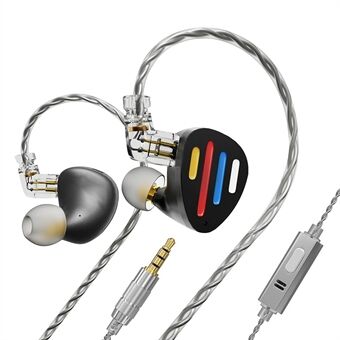 ND X12 Kablede Øretelefoner 10mm Dynamisk Driver +5BA HiFi In-Ear Hodetelefoner med Avtakbar Kabel, med Mikrofon