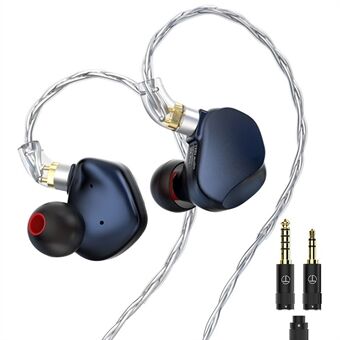 TRN VX Pro 3,5+4,4 mm kablet in-ear øretelefon 10 mm dynamisk + 8 balanserte armaturdrivere HiFi musikkhodetelefoner (uten mikrofon)