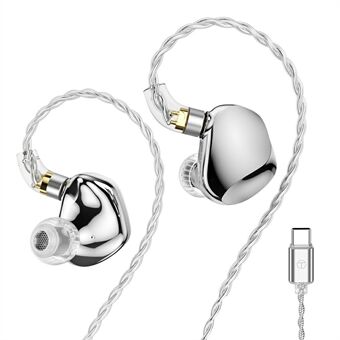 TRN VX Pro+ Type-C Avtakbare Kablede In-Ear Øretelefoner 9-Enhet HiFi Musikkhodetelefoner med Mikrofon