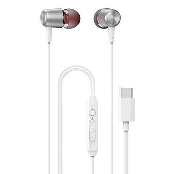 DUDAO X1ProT Type-C Kablede In-Ear Øretelefoner HiFi Lyd Hodetelefoner for iPhone Huawei