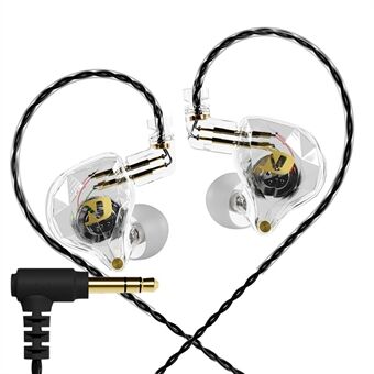 ND NX2 Kablede Øretelefoner Dynamisk Driver Hodetelefoner HiFi Stereo Bass Øreplugger med Avtakbar Kabel, Uten Mikrofon