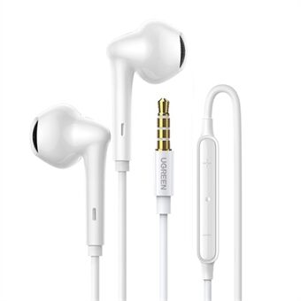 UGREEN 60692 HiTune 3,5 mm kablet hodesett In-ear-hodetelefoner med mikrofonvolumkontroll Kablede ørepropper Kompatibel med iPhone PS5 PS4 Xbox iPad MP3 bærbar PC med 3,5 mm jack