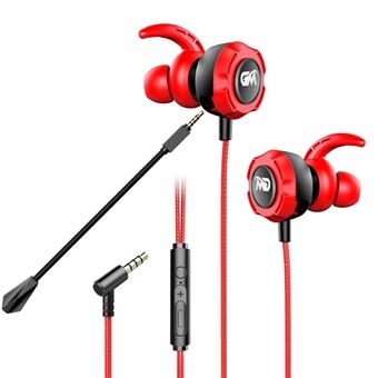 TF-3 HiFi stereohodesett 3,5 mm kablet E-Sports Gaming Music In-ear øretelefon med dobbel mikrofon