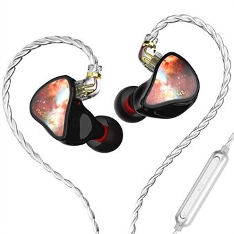 CVJ 3,5 mm In-Ear Resin Headset med mikrofonkabel Utskiftbar kablet Moving Coil HiFi-hodetelefoner