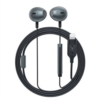 ACEFAST L1 kablede øretelefoner med 8-pin kontakt, in-ear hodetelefoner med innebygd mikrofon.