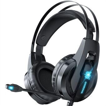 ONIKUMA K16 spilløretelefoner med mikrofon LED-bakgrunnsbelyst hodesett Gamer-hodetelefoner med kabel for PC PS4 Xbox