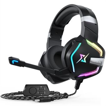 TARGEAL 7.1 Surround Sound USB Kablet hodetelefoner PC Gaming Headset med RGB-lys for PS4 Smartphone bærbar PC