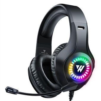 WINTORY M3 Kablet Over-Ear E-sportshodetelefon Ergonomisk datamaskinspillhodesett med RGB-lys