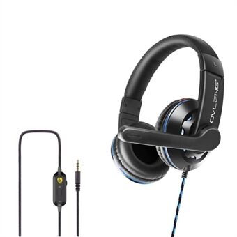 OVLENG OV-P2 3,5 mm spillhodetelefoner Kablet øretelefon E-sportshodetelefoner med justerbar støyreduserende mikrofon for PS4 / Xbox One / mobiltelefon / datamaskin