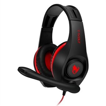 T-WOLF H120 Surround Sound Gaming Headset 40 mm Driver Over Ear-hodetelefoner for bærbar PC med to hull