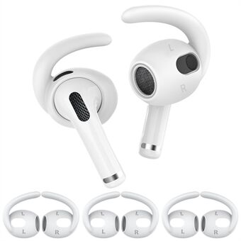 AHASTYLE PT60-3 3 par L-størrelse ørepropper til Apple AirPods 3, Anti-skli ørepluggdeksel, Mykt silikonmateriale, Anti-tapt ørekrok ørepropper