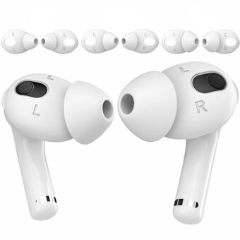 AHASTYLE PT66-3 3 par øreplugger silikon ørepropper for Apple AirPods 3, bytte av øretelefon med mykt deksel, størrelse: L