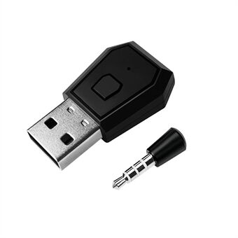 USB 2.0 hodetelefonmikrofon Bluetooth 4.0 dongel med 3,5 mm adapter for PS4