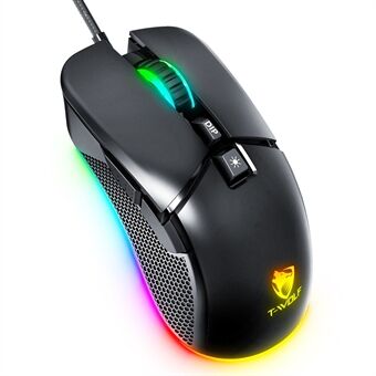 T-WOLF G590 Kablet RGB Gaming-mus 800-7200 DPI Enkelt E-sports Mus