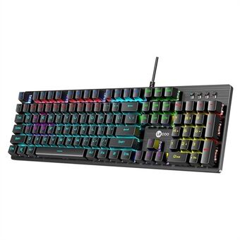 LENOVO LECOO GK302 USB Kablet Mekanisk Tastatur Fargerikt Bakgrunnsbelyst 104-Tasters Gaming Tastatur