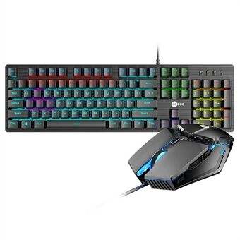 LENOVO LECOO GC300 USB Kablet Fargerik Gaming Mekanisk Tastatur og Mus Settet