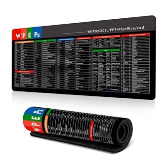 300 * 800 * 4mm Skrivebordsunderlag med anti-glidesnarveier, termisk overføring av gummimusmatte