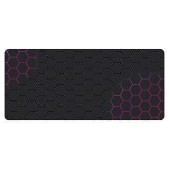 300 x 800 x 3 mm Honeycomb-mønstret Gaming Musematte av gummi for skrivebord, med anti-skli