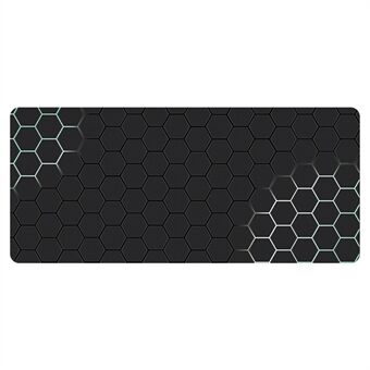 300x800x2mm Honeycomb mønstret gaming musematte for datamaskin, bærbar PC og stasjonær datamaskin.