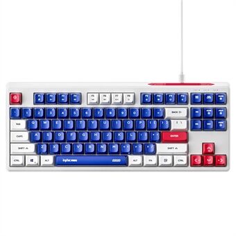 INPHIC K902 87 Keys Stille Tastatur Gaming Tastatur med Fargerik Belysning for Hjemmekontor