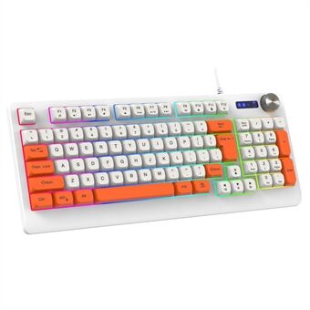 Y-FRUITFUL K93 Farge Splicing Kablet Tastatur 93-tasters RGB Lys Kontor Spilldatamaskin Tastatur