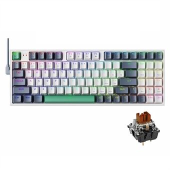 MACHENIKE K500-94 Tastatur for spill med kablet tilkobling RGB Belysning Mekanisk følelse Ergonomisk Tastatur