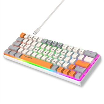 HXSJ V500 Mekanisk Tilkoblet Tastatur 63 Taster Gamingtastatur med Bakgrunnsbelysningseffekt