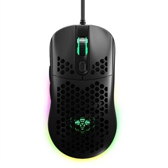 IBLANCOD GM01 Lett Honeycomb Gaming Mouse 6D programmerbare mus med RGB-bakgrunnsbelysning