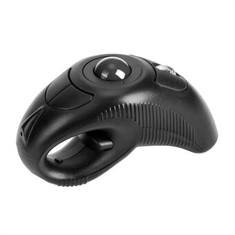 Y-10W Trådløs USB Håndholdt Finger Trackball Mus med Laserpeker for Venstre / Høyre Hånd (Ingen Batteri)