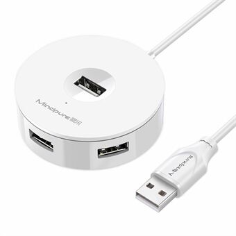 MINDPURE US018 1,5m USB til 4 X USB2.0 Dokkingstasjon Laptop Computer USB Hub Adapter