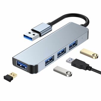 2013U 4-i-1 USB 3.0-hub 1x USB 3.0 + 3x USB 2.0 dokkingstasjon 4-ports ekspansjonsadapter