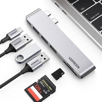 UGREEN 60560 USB-C Hub Splitter Adapter Thunderbolt 3 Dock Kortleser for MacBook Pro/Air