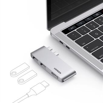 UGREEN 3 i 2 USB-C HUB Type-C til USB 3.1 HDMI PD Type-C Hurtiglading Dock Adapter Converter for Macbook