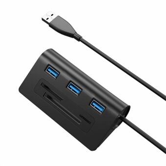 ACASIS HS0023 6-i-1 3xUSB3.0 + TF / SD / CF-kortspor USB-hub-splitter