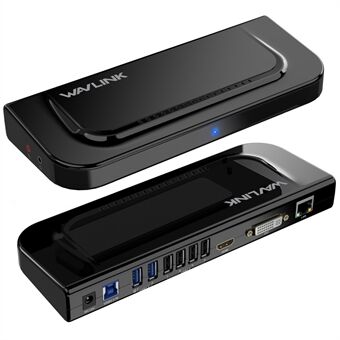 WAVLINK UG49DK4 Dobbelt Skjerm Støtter DVI / HDMI / VGA Gigabit Ethernet USB-C 3.0 Universell Laptop Dokkingstasjon