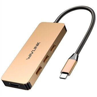 WAVLINK UHP3416 7-i-1 USB-C til 4K HD 100W PD lading SD / TF kortleser dokkingstasjon