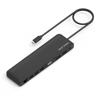 WAVLINK WL-UMD04 Bærbar dokkingstasjon for bærbar PC Type-C Hub-adapter USB-C til HD / DVI / VGA Slim Converter