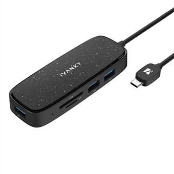 IVANKY VCA03 Type-C Hub adapter med PD+3xUSB 3.0+HD 4K-utgang+2 kortleserspor